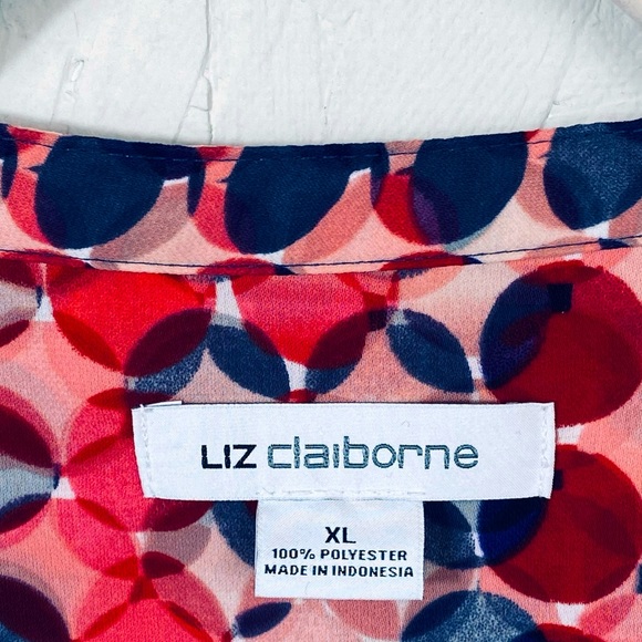 Liz Claiborne sheer poly blouse XL - Picture 2 of 3